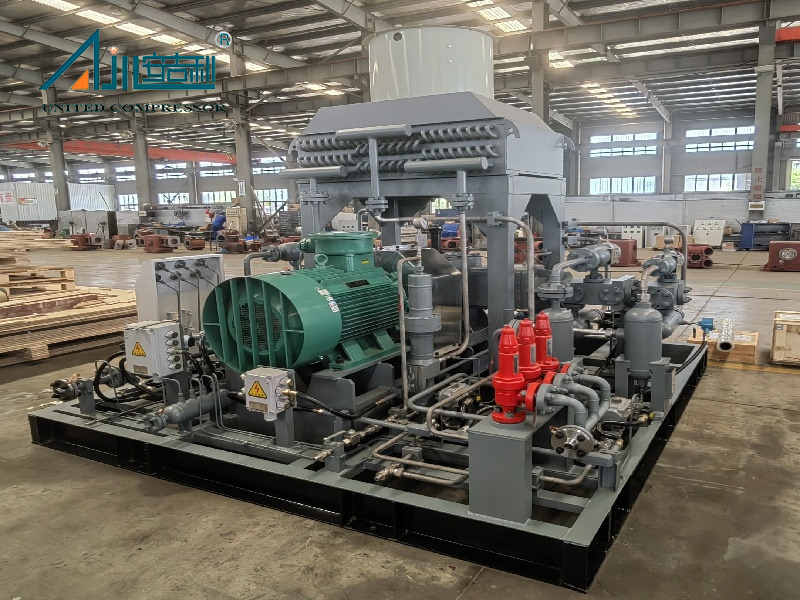 Industrial Compressor installation at a commercial gas station